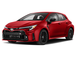 red 2024 Toyota GR Corolla front left angle view
