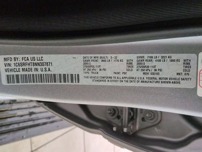 2022 RAM 1500 Limited 4x4 Crew Cab 5'7 Box