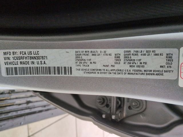 2022 RAM 1500 Limited 4x4 Crew Cab 5'7 Box