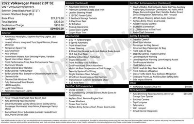 2022 Volkswagen Passat 2.0T SE Auto