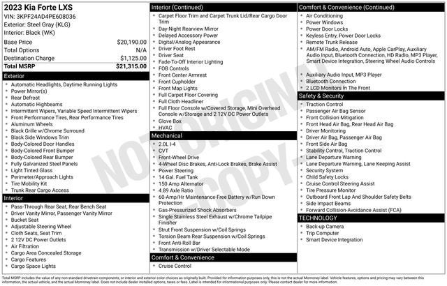 2023 Kia Forte LXS IVT