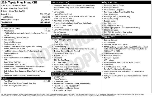 2024 Toyota Prius Prime XSE
