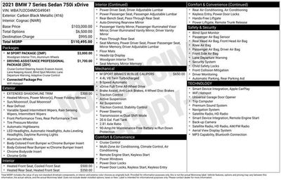 2021 BMW 7 Series 750i xDrive Sedan